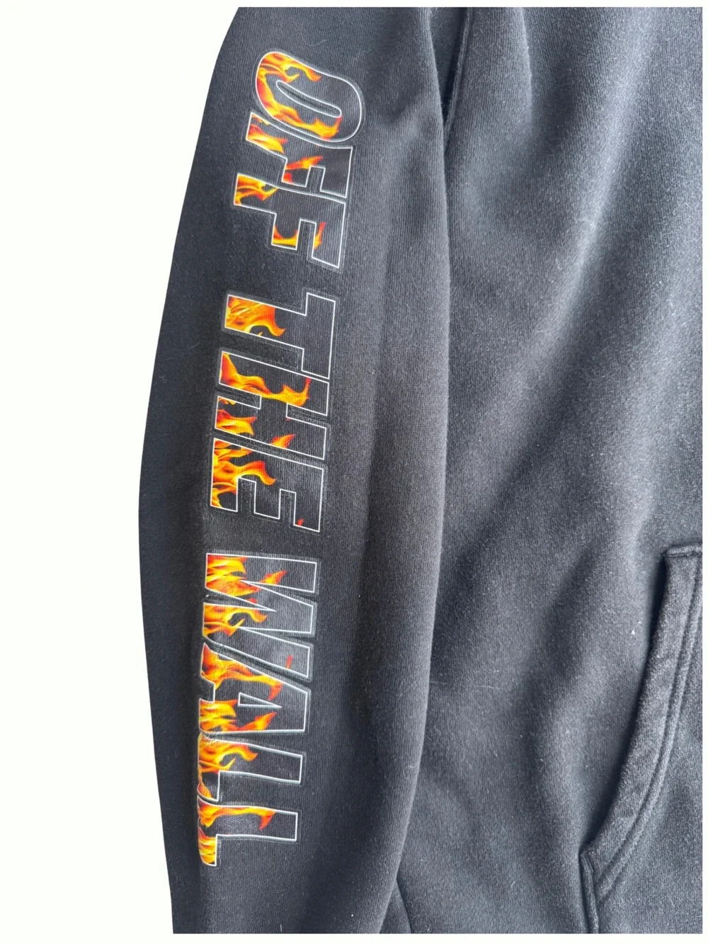 VANS DIGI FLAMES HOODIE Youth XL cotton extra large YXL black orange pocket emo